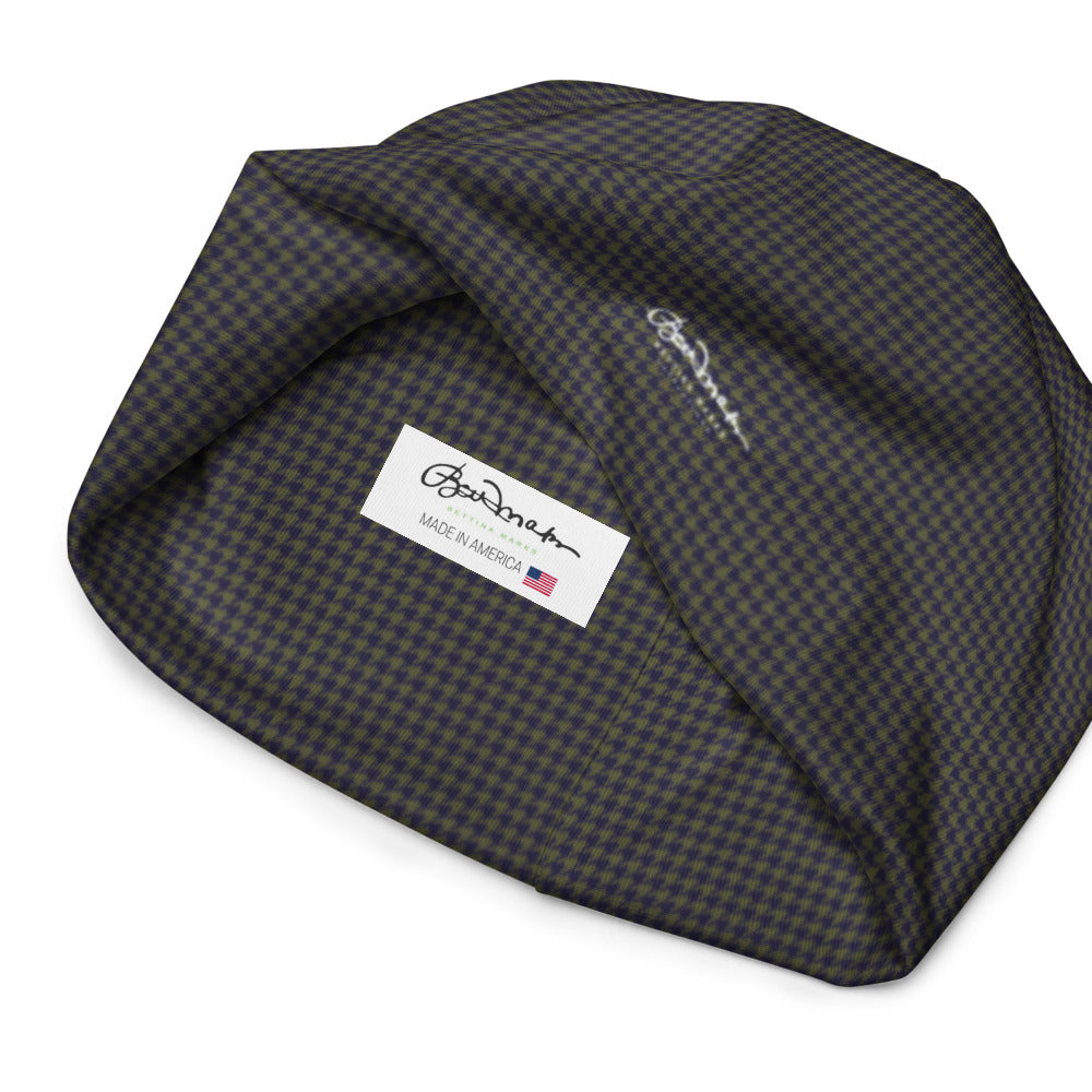 Grey Houndstooth All-Over Print Beanie