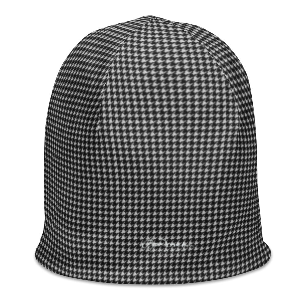 BW Houndstooth All-Over Print Beanie