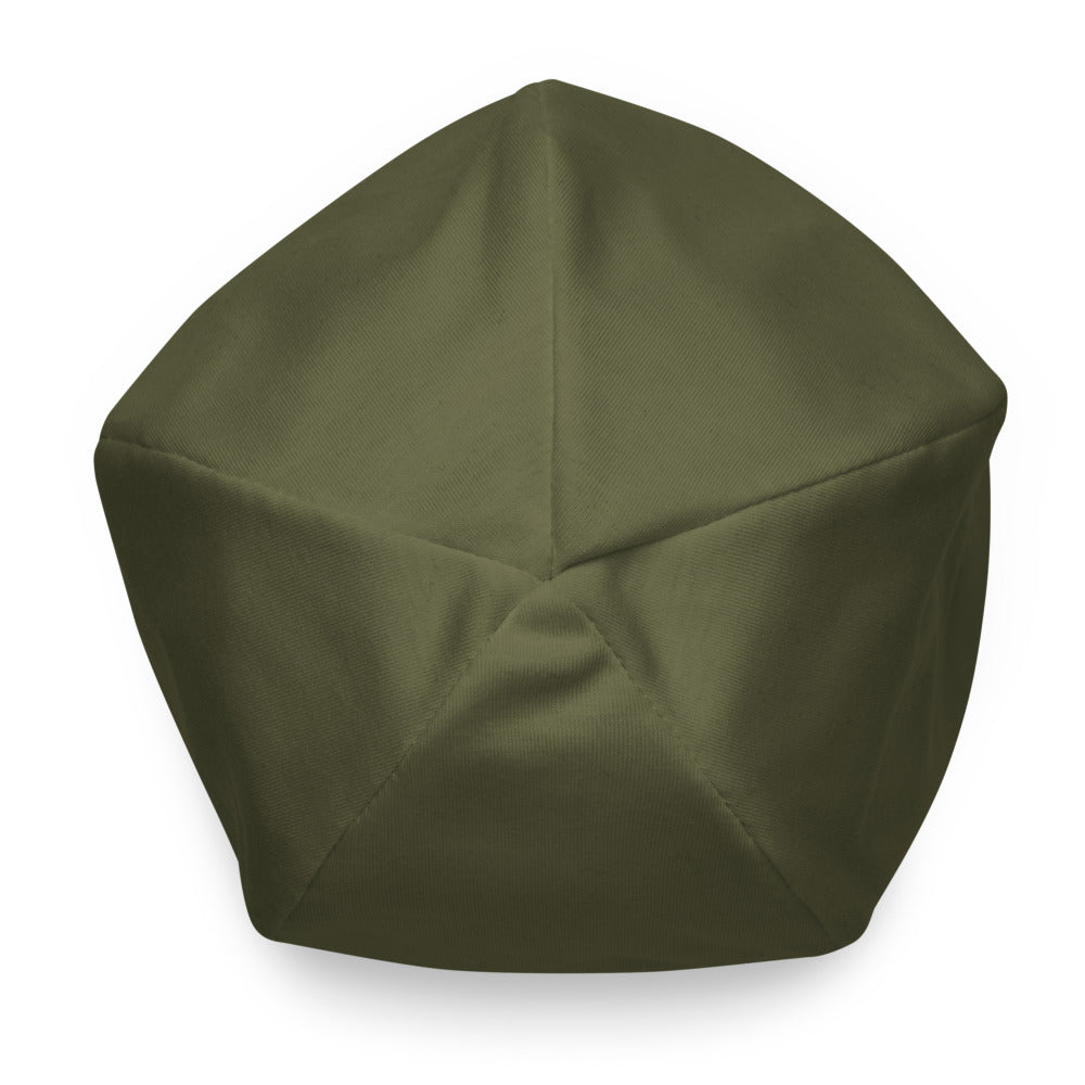 Olive Green All-Over Print Beanie