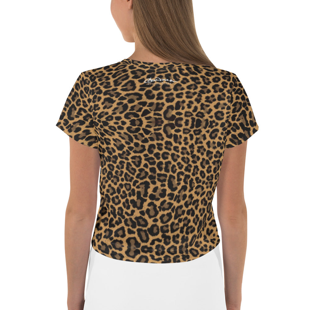 Leopard Print Crop Tee