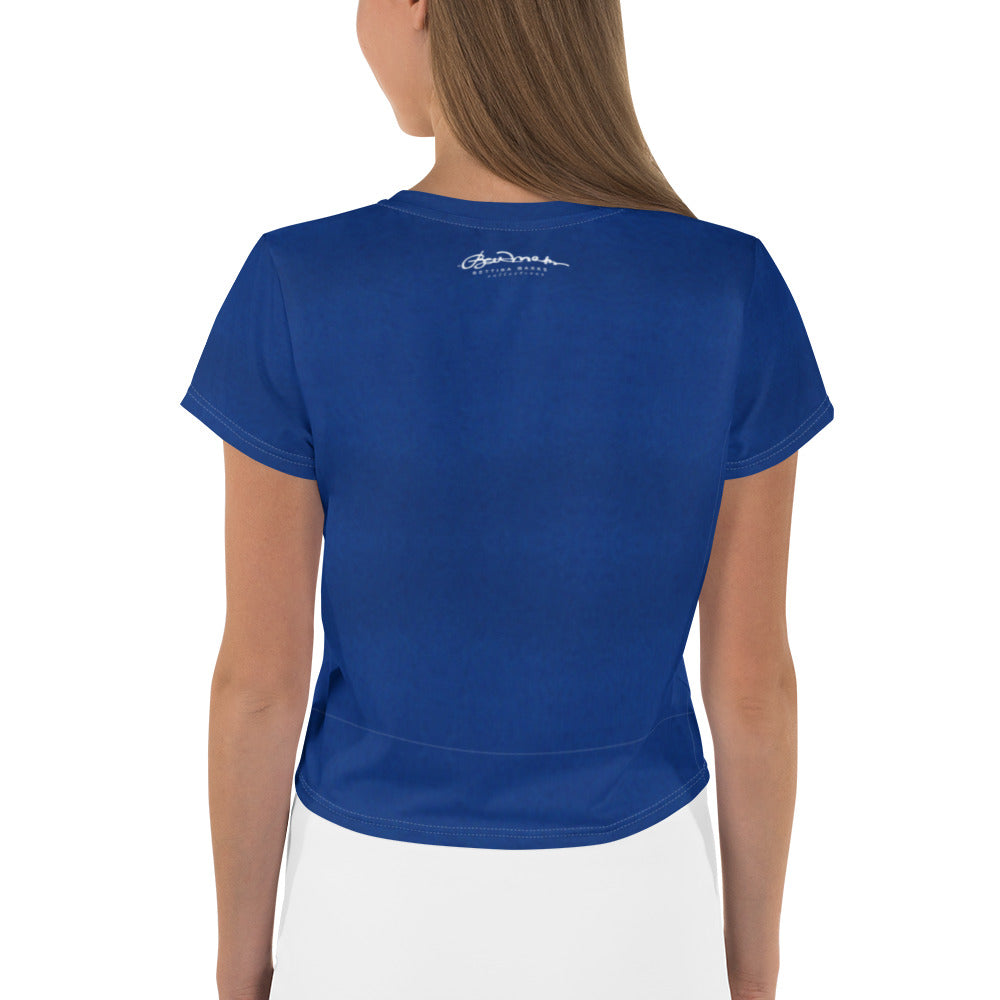 Harmony Blue Crop Tee
