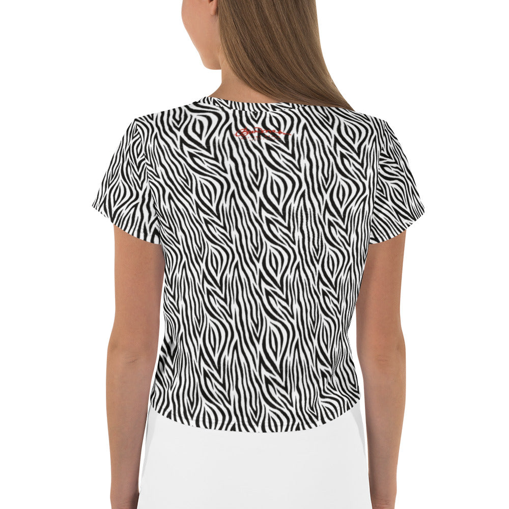 Zebra Print Crop Tee