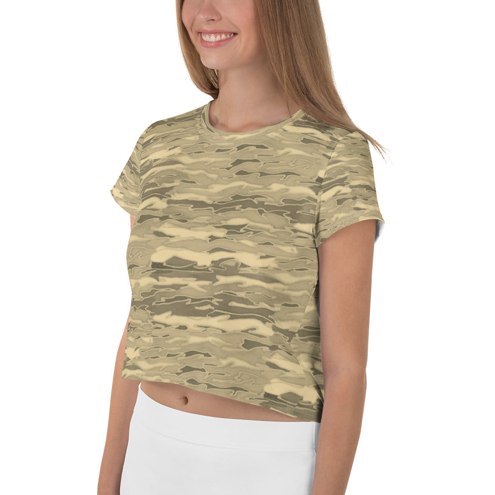 Sand Lava Camouflage Crop Tee