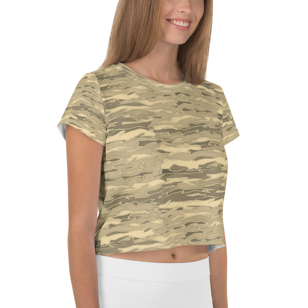 Sand Lava Camouflage Crop Tee