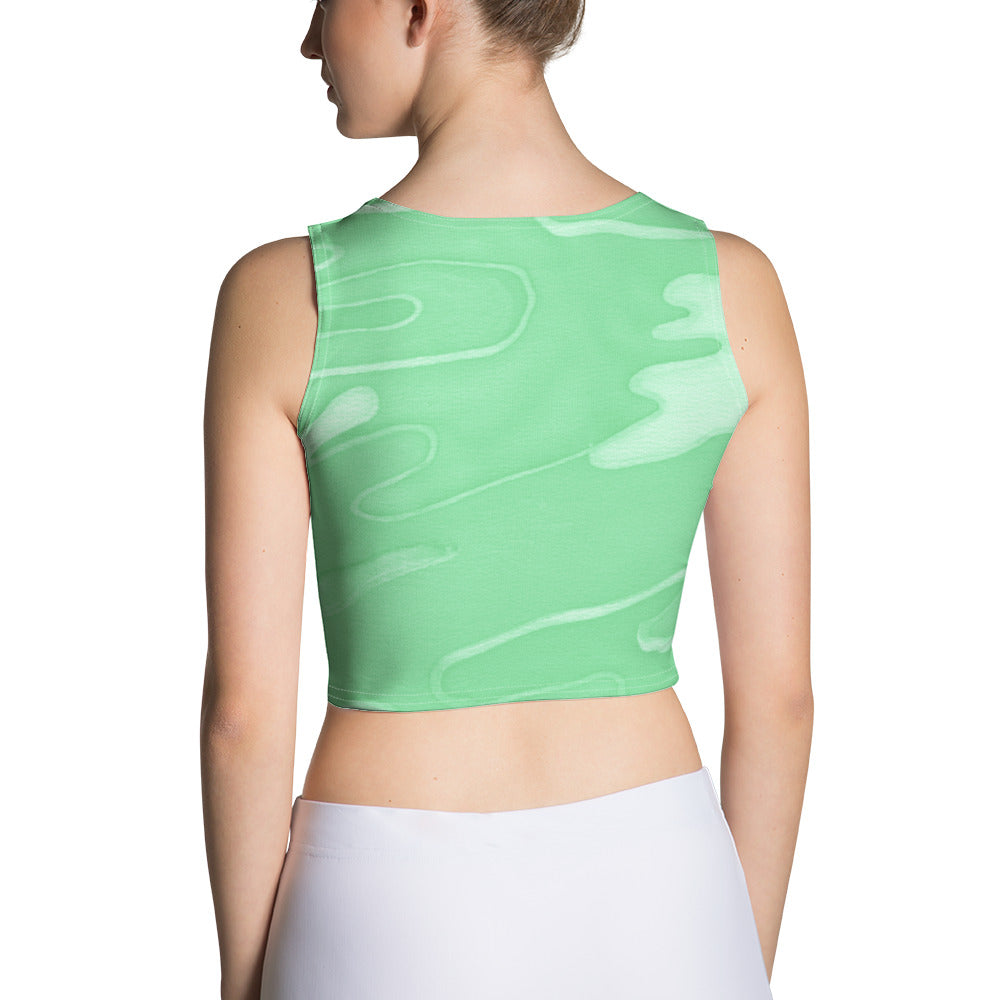 Mint Camouflage Crop Top