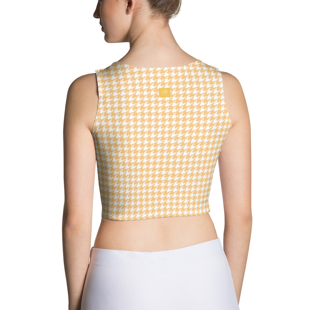Banana Houndstooth Crop Top