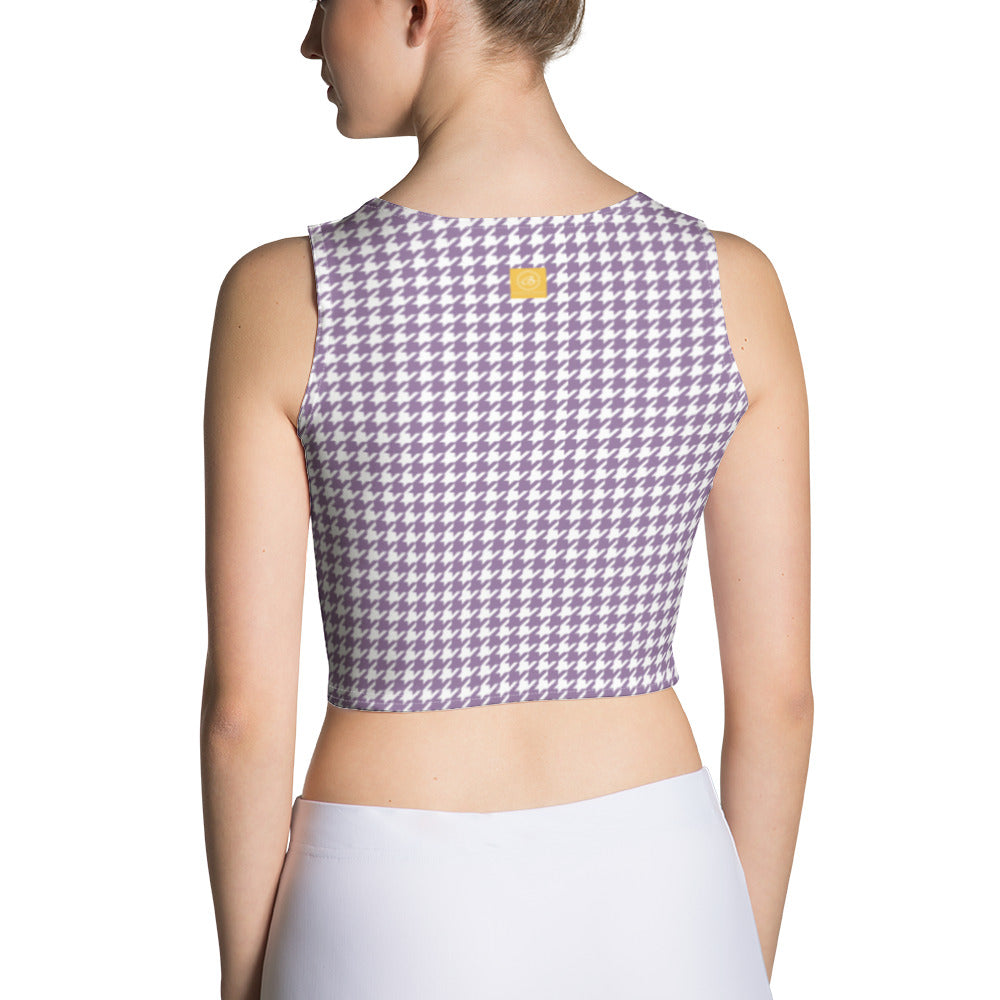 Lilac Houndstooth Crop Top