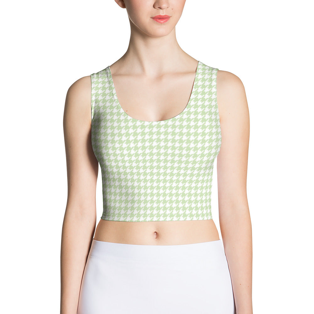 Butterfly Houndstooth Crop Top