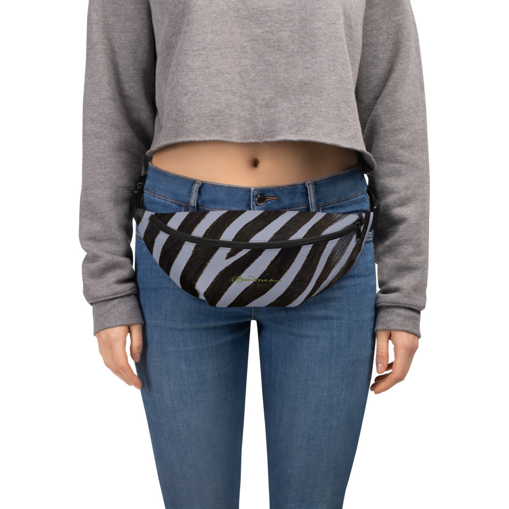 Grey Zebra Fanny Pack