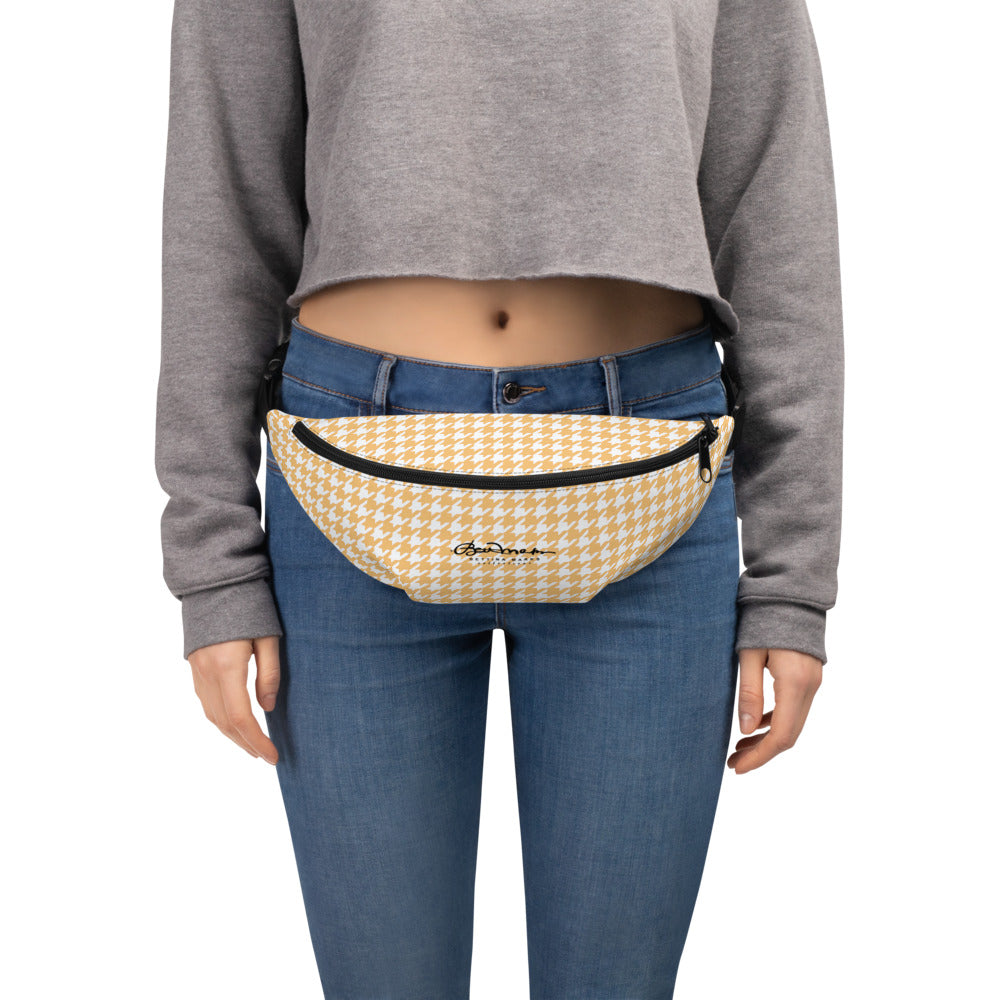 Banana Houndstooth Fanny Pack