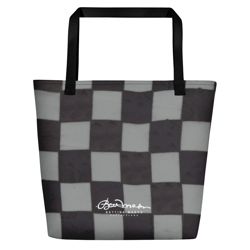 Grey Checkerboard Teachers Tote Bag
