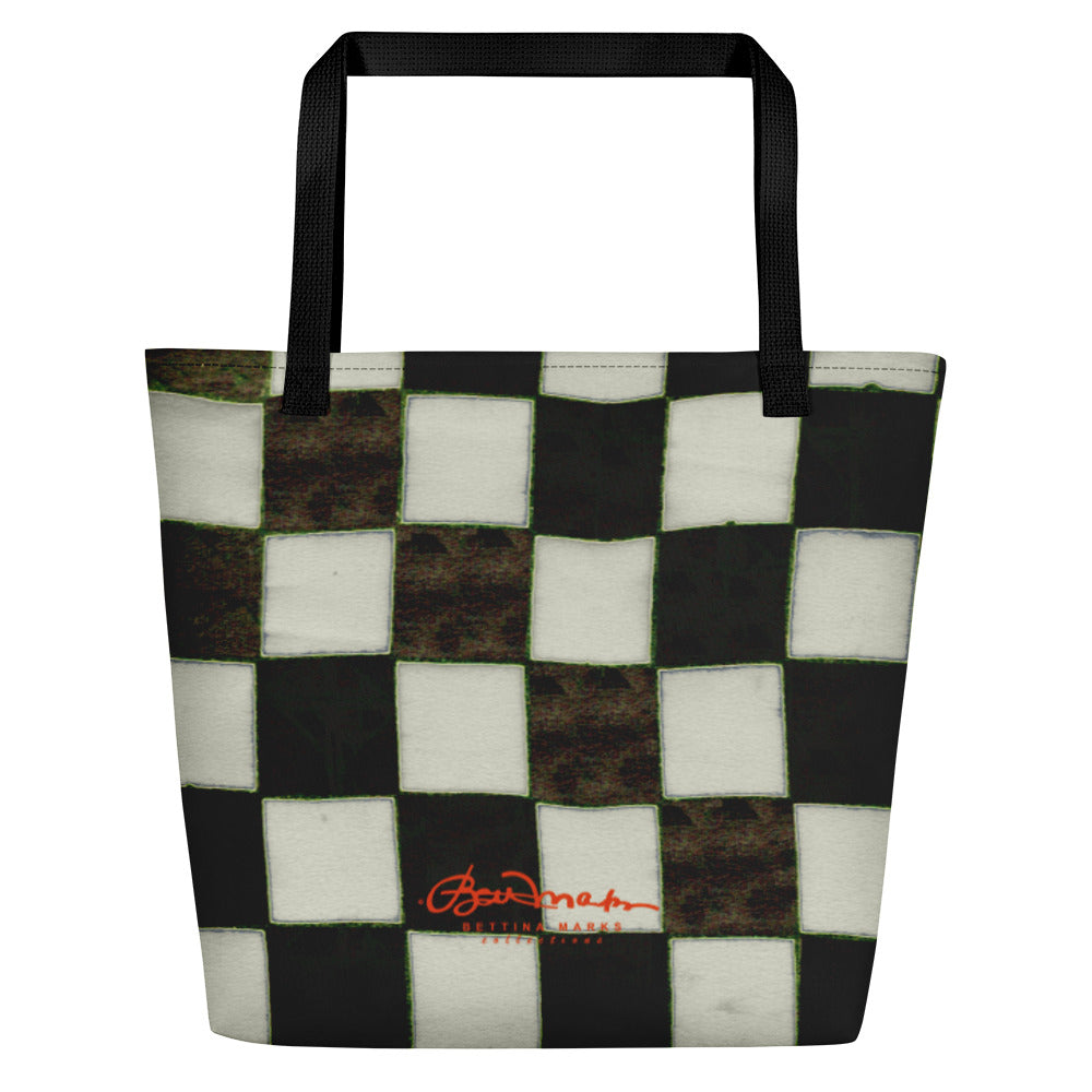 B&W Checkerboard Teachers Tote Bag