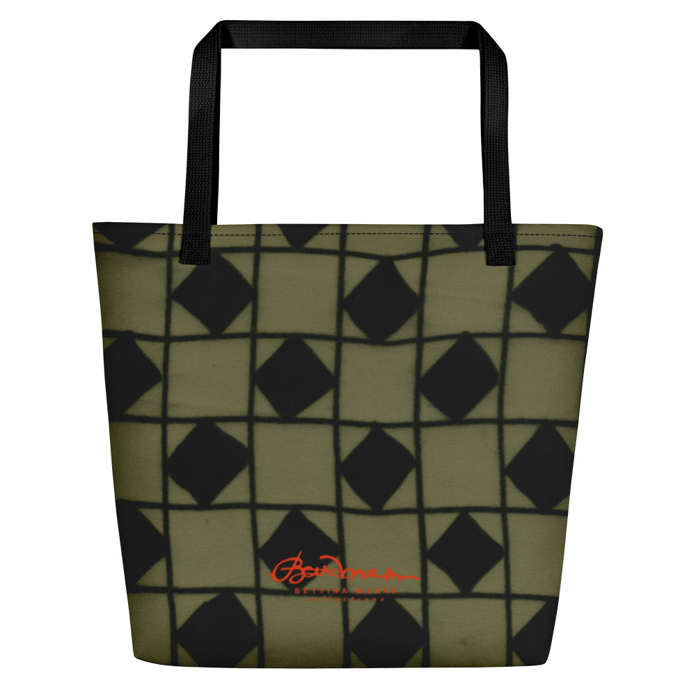 Khaki Optical Teachers Tote Bag