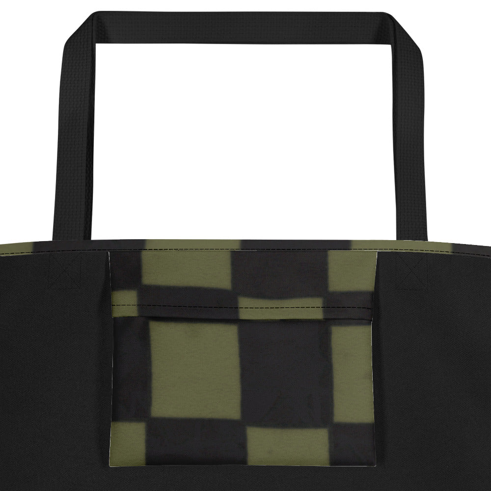 Khaki Checkerboard Teachers Tote Bag