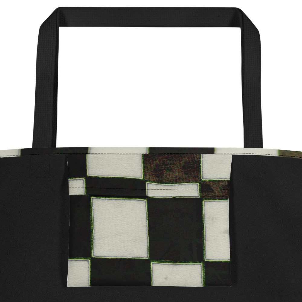 B&W Checkerboard Teachers Tote Bag