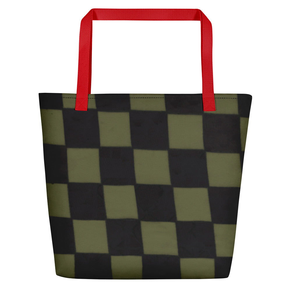 Khaki Checkerboard Teachers Tote Bag