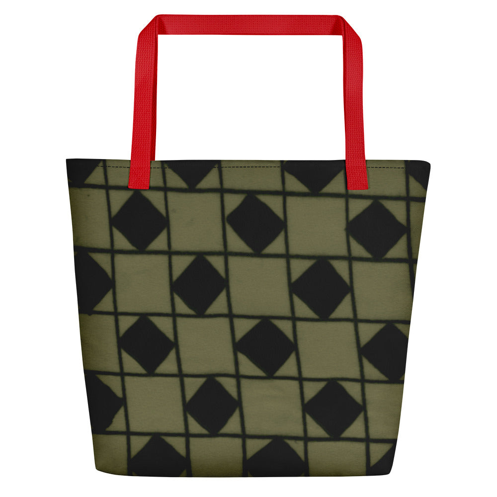 Khaki Optical Teachers Tote Bag