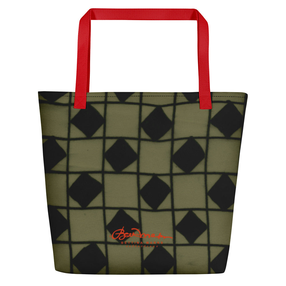 Khaki Optical Teachers Tote Bag