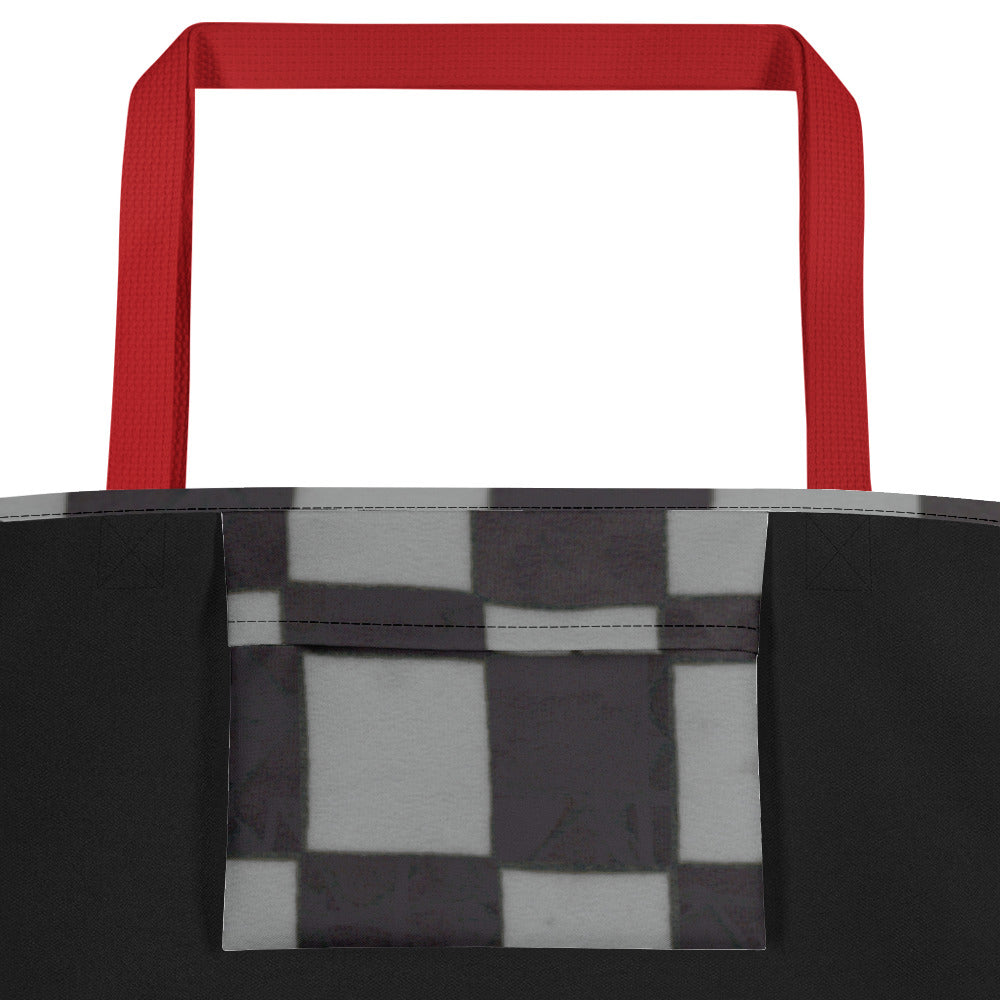Grey Checkerboard Teachers Tote Bag