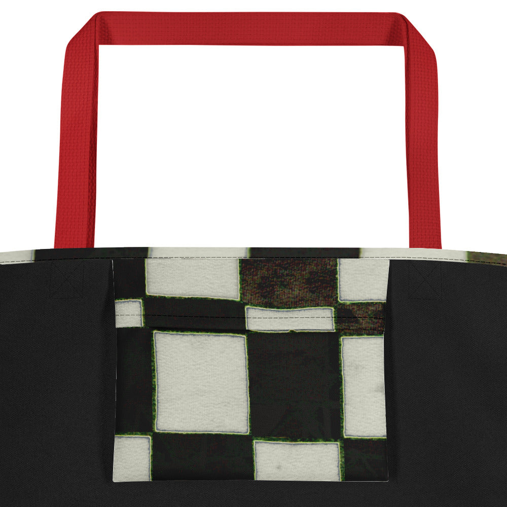 B&W Checkerboard Teachers Tote Bag