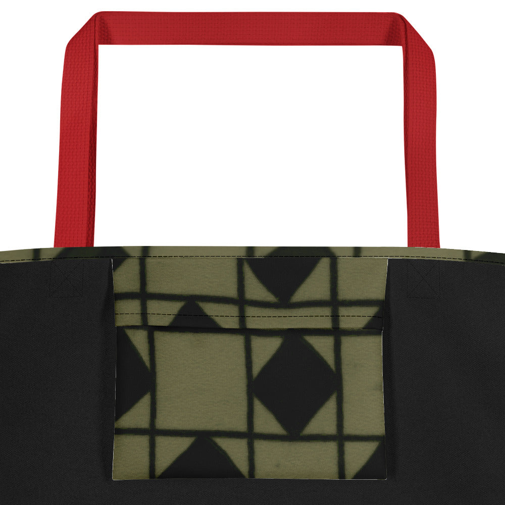 Khaki Optical Teachers Tote Bag