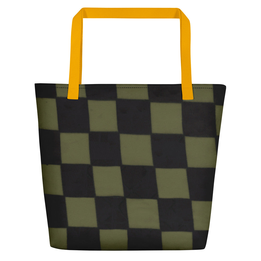 Khaki Checkerboard Teachers Tote Bag