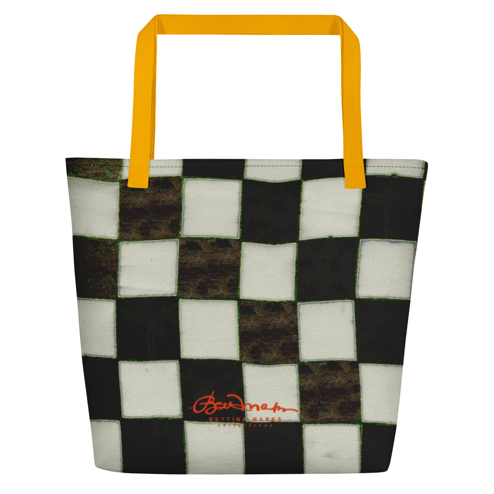 B&W Checkerboard Teachers Tote Bag
