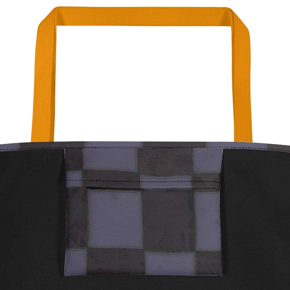 Slate Blue Checkerboard Teachers Tote Bag