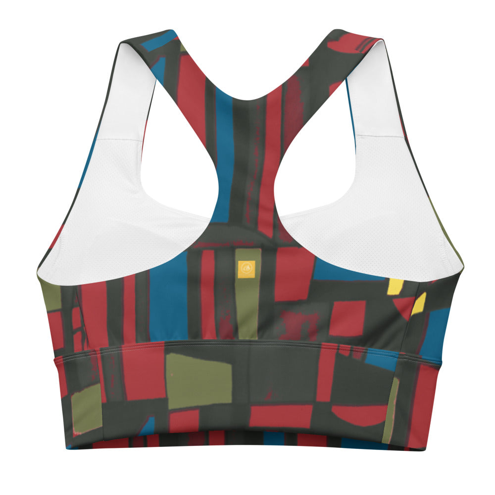 Spirited Geo Longline sports bra