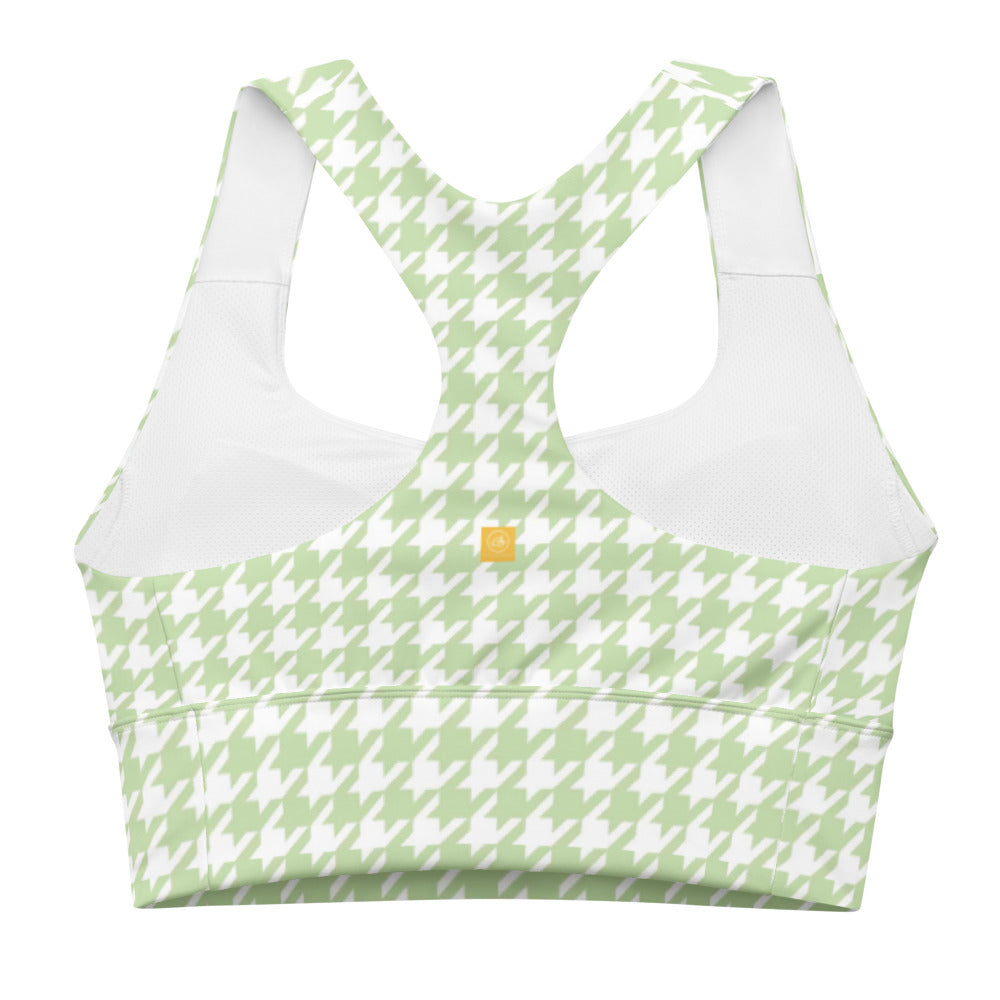 Butterfly Houndstooth Longline sports bra