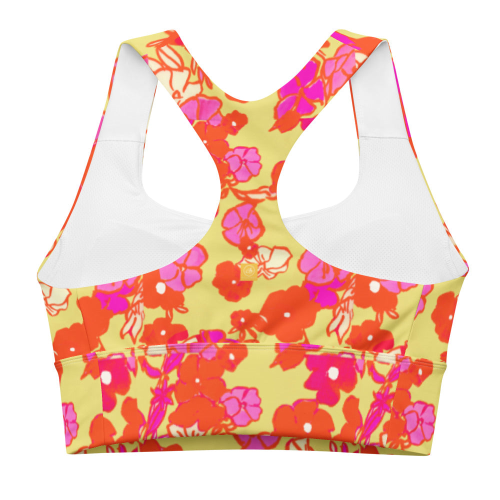 Ice Cream Floral Longline sports bra