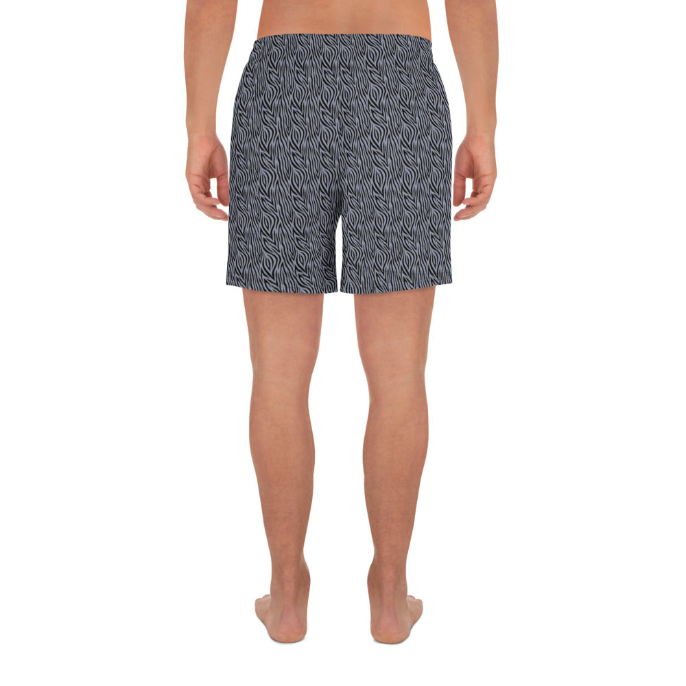Grey Zebra Mens Shorts