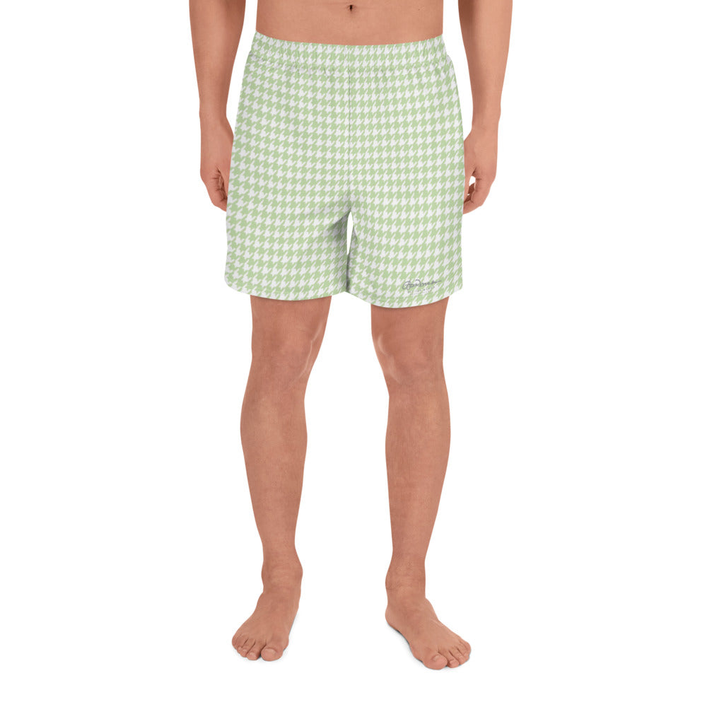 Butterfly Houndstooth Men's Athletic Long Shorts