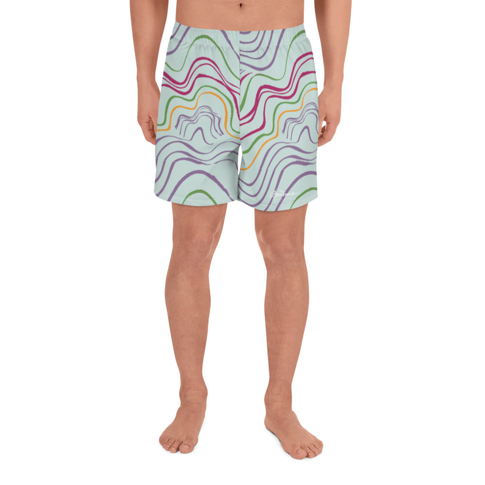 Psychedelic Men's Athletic Long Shorts