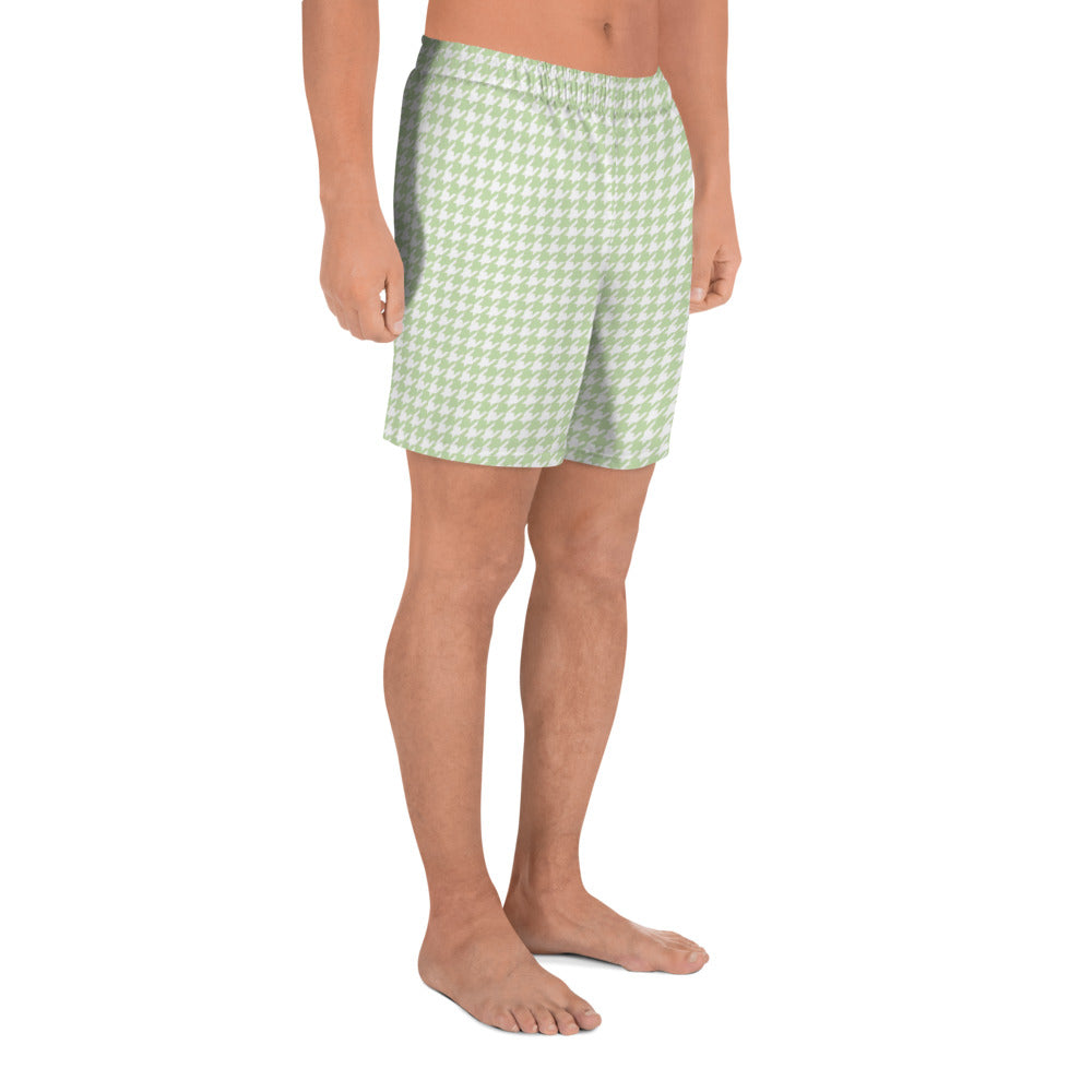Butterfly Houndstooth Men's Athletic Long Shorts