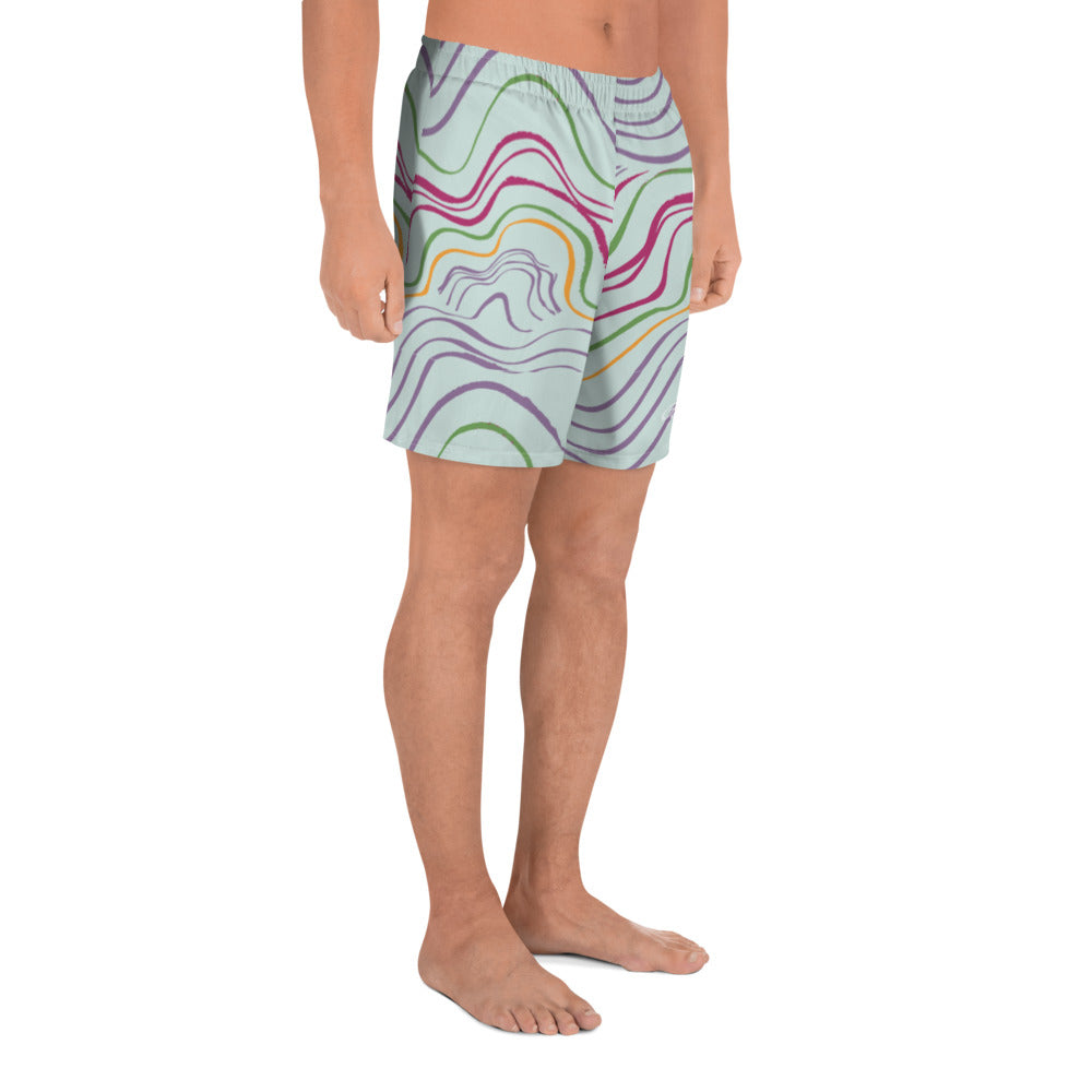Psychedelic Men's Athletic Long Shorts