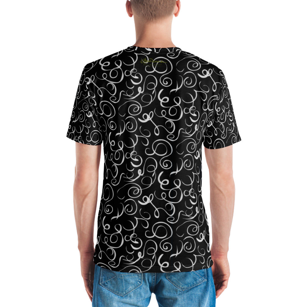 B&W Squiggles Men's T-shirt