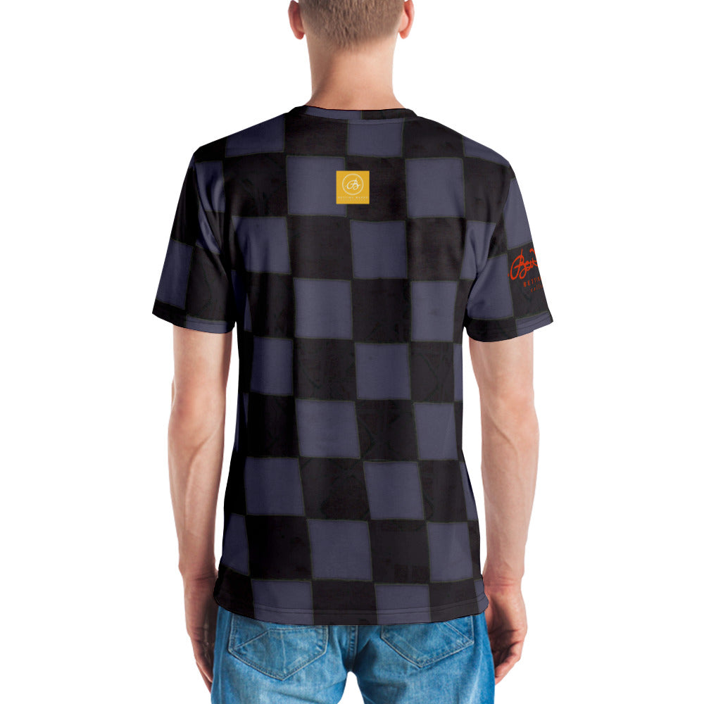 Slate Blue Checkerboard Men's T-shirt