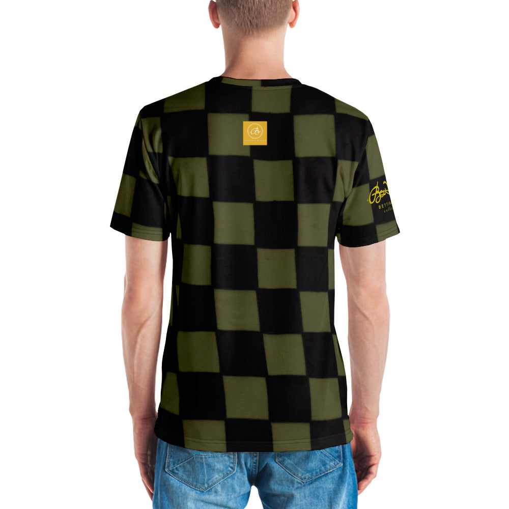 Khaki Checkerboard Men's T-shirt