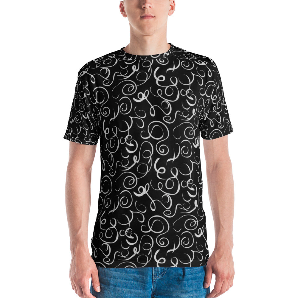B&W Squiggles Men's T-shirt