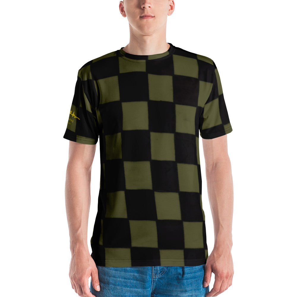 Khaki Checkerboard Men's T-shirt