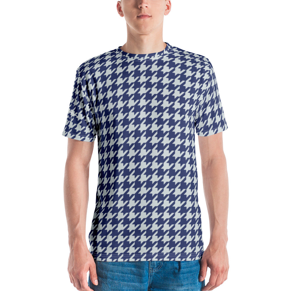 Navy Blue Houndstooth Men's t-shirt