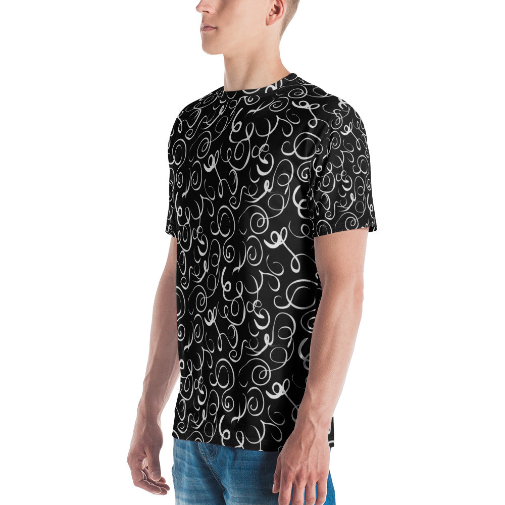 B&W Squiggles Men's T-shirt