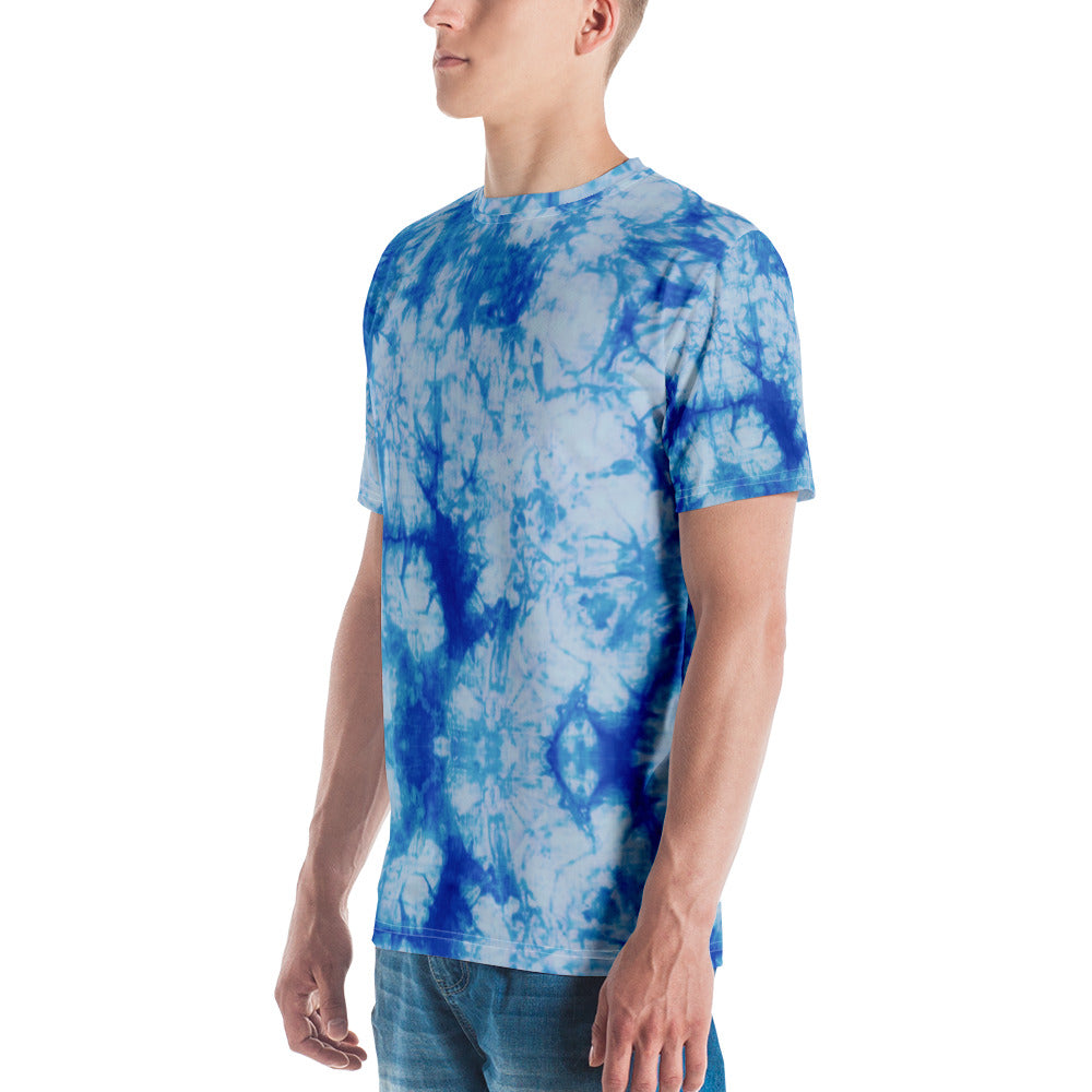 Blue Tie Dye Men's T-shirt