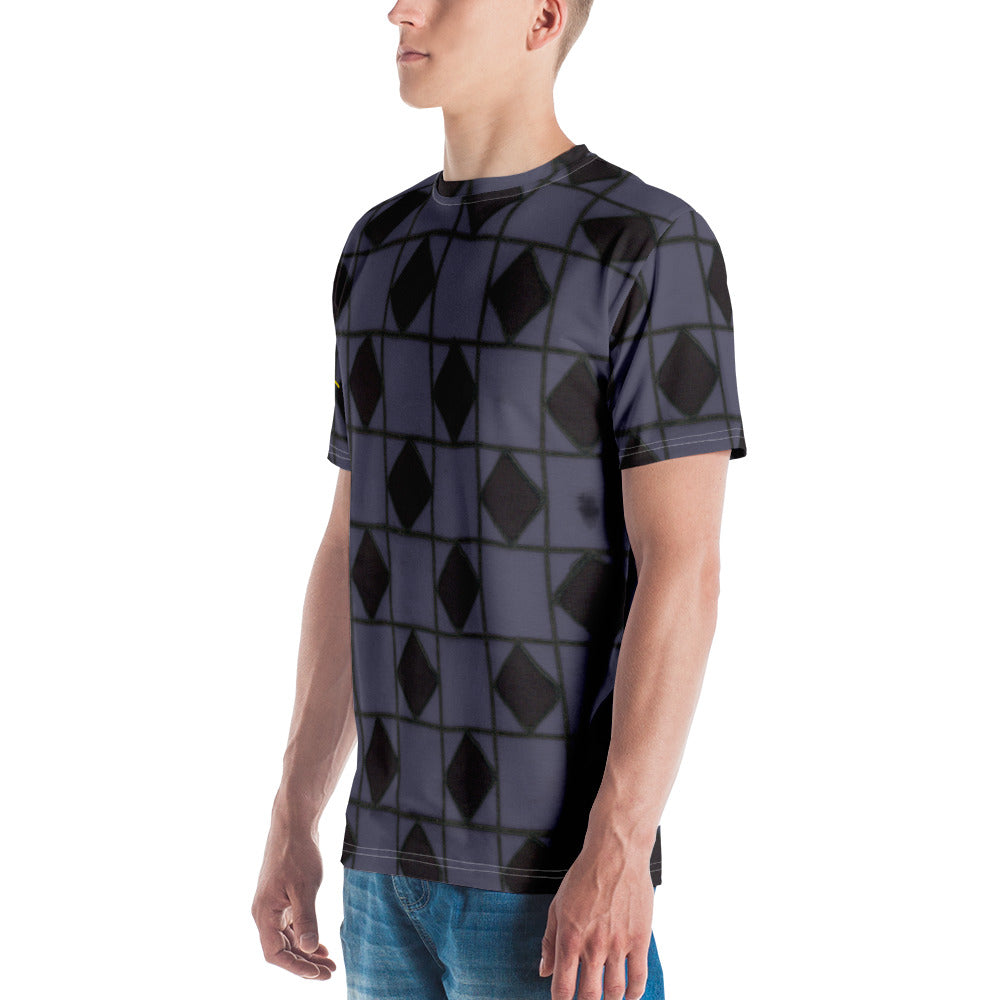 Slate Blue Checkerboard Men's T-shirt