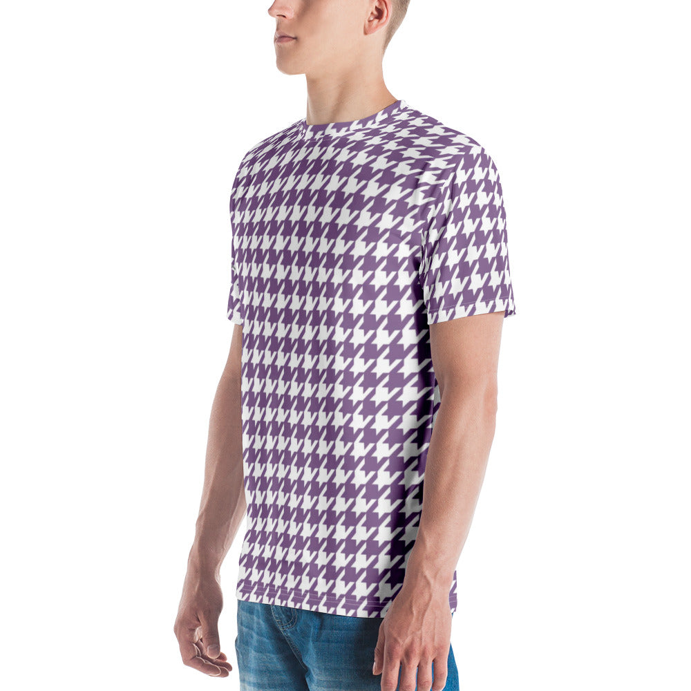 Lilac Houndstooth Men's t-shirt
