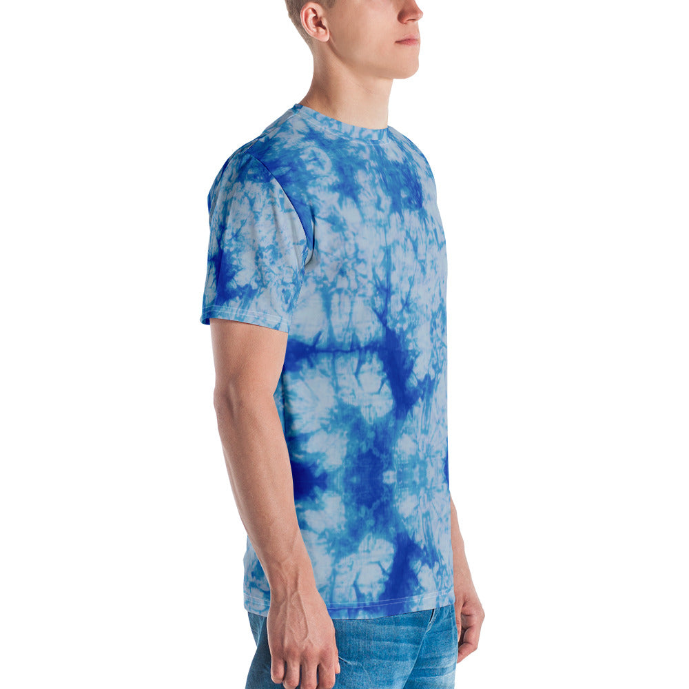 Blue Tie Dye Men's T-shirt