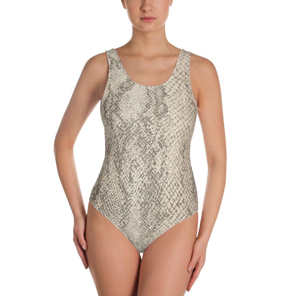Snake Print One-Piece Bathing Suit