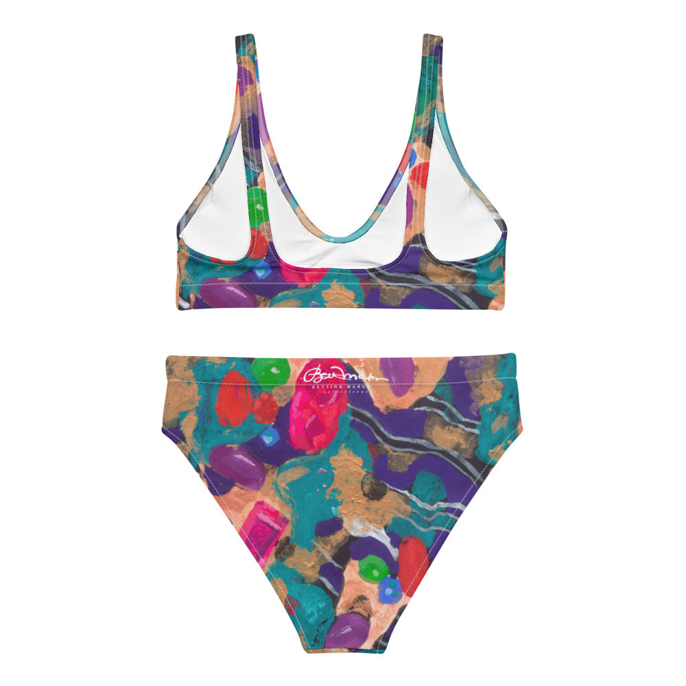 Jelly Bean Recycled high-waisted bikini Bathing Suit