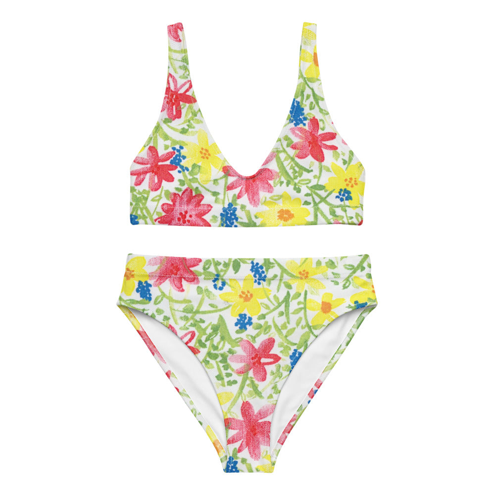 WildFlower Recycled high-waisted bikini bathing suit